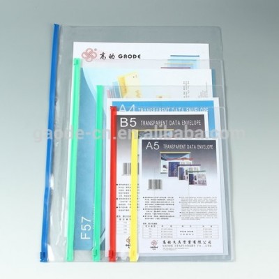 pvc envelope stationery set zipper file folder bag